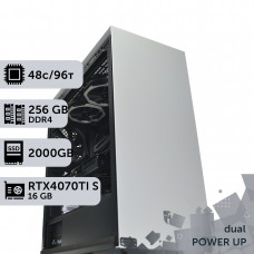 Двопроцесорна робоча станція PowerUp #501 Xeon Gold 6336Y x2/256 GB/SSD 2TB/GeForce RTX 4070Ti Super 16GB