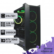 Робоча станція PowerUp Desktop #298 Core i9 14900K/128 GB/SSD 2TB/GeForce RTX 3060 12GB