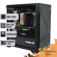 Комп'ютер Power Up #1 для 3D Max/Xeon E5 2680 v4 x2/64 GB/SSD 2TB/NVIDIA Quadro P2000 5GB