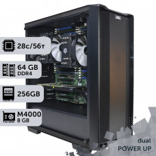 Двопроцесорна робоча станція PowerUp #154 Xeon E5 2680 v4 x2/64 GB/HDD 1 TB/SSD 256GB/NVIDIA Quadro M4000 8GB