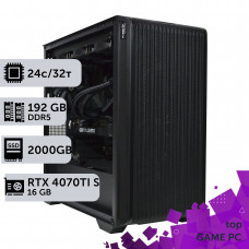 Робоча станція PowerUp Desktop #367 Core i9 14900K/192 GB/SSD 2TB/GeForce RTX 4070Ti Super 16GB