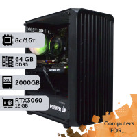 Комп'ютер Power Up #10 для Illustrator/Ryzen 7 8700F/64 GB/SSD 2TB/GeForce RTX 3060 12GB