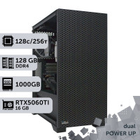 Двопроцесорна робоча станція PowerUp #555 AMD EPYC 7B13 x2/128 GB/SSD 2TB/GeForce RTX 5060Ti 16GB