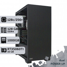 Двопроцесорна робоча станція PowerUp #555 AMD EPYC 7B13 x2/128 GB/SSD 2TB/GeForce RTX 5060Ti 16GB