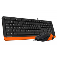 Комплект (клавіатура, миша) A4Tech F1010 Black/Orange