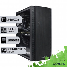 Ігровий комп'ютер GamePC Ultra #356 Core i9 14900K/64 GB/SSD 1TB/GeForce RTX 4070Ti Super 16GB