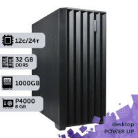 Робоча станція PowerUp Desktop #438 Ryzen 9 7950x/32 GB/SSD 1TB/NVIDIA Quadro P4000 8GB