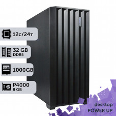 Робоча станція PowerUp Desktop #438 Ryzen 9 7950x/32 GB/SSD 1TB/NVIDIA Quadro P4000 8GB