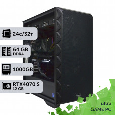 Ігровий комп'ютер GamePC Ultra #358 Core i9 14900K/64 GB/SSD 1TB/GeForce RTX 4070 Super 12GB