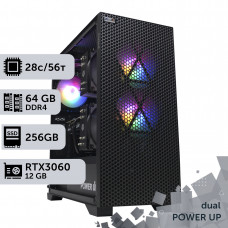 Двопроцесорна робоча станція PowerUp #200 Xeon E5 2680 v4 x2/64 GB/HDD 1 TB/SSD 256GB/GeForce RTX 3060 12GB