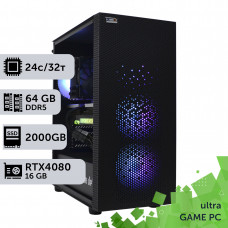 Ігровий комп'ютер GamePC Ultra #235 Core i9 13900F/64 GB/SSD 2TB/GeForce RTX 4080 Super 16GB