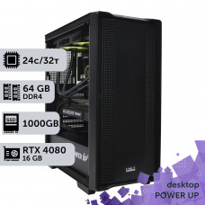 Робоча станція PowerUp Desktop #300 Core i9 14900K/64 GB/SSD 1TB/GeForce RTX 4080 Super 16GB