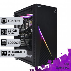 Ігровий комп'ютер GamePC TOP #247 Core i5 13400F/16 GB/SSD 1TB/GeForce RTX 4060Ti 16GB