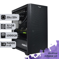 Робоча станція PowerUp Desktop #508 Core Ultra 7 265KF/32GB/HDD 4TB/SSD 1TB/NVIDIA Quadro P4000 8GB