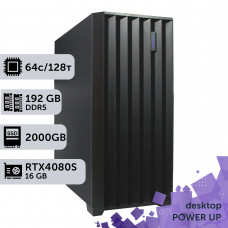 Робоча станція PowerUp Desktop #549 AMD Threadripper 3990X/128 GB/SSD 2TB/GeForce RTX 4080 Super 16GB