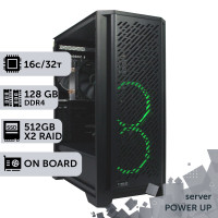 Сервер PowerUp #94 AMD EPYC 7F52/128 GB/SSD 512GB х2 Raid/Int Video