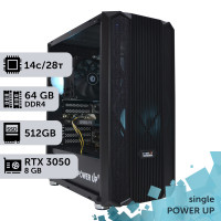 Робоча станція PowerUp #220 Xeon E5 2680 v4/64 GB/HDD 1 TB/SSD 512GB/GeForce RTX 3050 8GB
