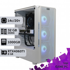 Ігровий комп'ютер GamePC TOP #331 Core i5 14500/32 GB/SSD 1TB/GeForce RTX 4060Ti 8GB