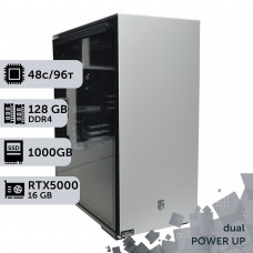 Двопроцесорна робоча станція PowerUp #503 Xeon Gold 6336Y x2/128 GB/SSD 1TB/NVIDIA Quadro RTX5000 16GB