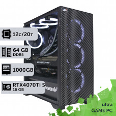 Ігровий комп'ютер GamePC Ultra #338 Core i7 12700F/64 GB/SSD 1TB/GeForce RTX 4070Ti Super 16GB