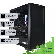 Ігровий комп'ютер GamePC Ultra #437 Core i7 14700K/64 GB/SSD 4TB/GeForce RTX 5070Ti 16GB