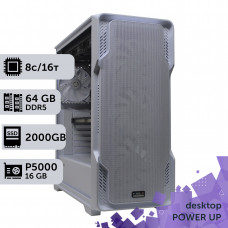 Робоча станція PowerUp Desktop #498 Ryzen 7 9700х/64 GB/SSD 2TB/NVIDIA Quadro P5000 16GB