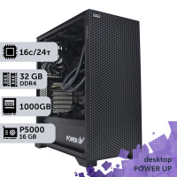 Робоча станція PowerUp Desktop #464 Core i7 13700K/32 GB/SSD 1TB/NVIDIA Quadro P5000 16GB