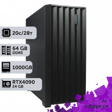 AI Workstation PowerUp #27 Core i7 14700K/64 GB/SSD 1TB/GeForce RTX 4090 24GB