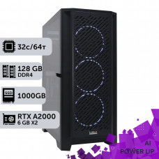 AI Workstation PowerUp #37 AMD EPYC 7551/128 GB/SSD 1TB/NVIDIA Quadro RTX A2000 6GB x2