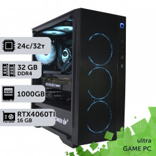 Ігровий комп'ютер GamePC Ultra #266 Core i9 14900K/32 GB/SSD 1TB/GeForce RTX 4060Ti 16GB