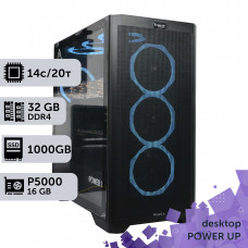 Робоча станція PowerUp Desktop #453 Core i5 14600K/32 GB/SSD 1TB/NVIDIA Quadro P5000 16GB