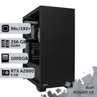 Двопроцесорна робоча станція PowerUp #381 AMD EPYC 7642 x2/256 GB/SSD 1TB/NVIDIA Quadro RTX A2000 6GB