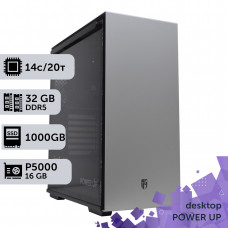Робоча станція PowerUp Desktop #410 Core i5 14500/32 GB/SSD 1TB/NVIDIA Quadro P5000 16GB