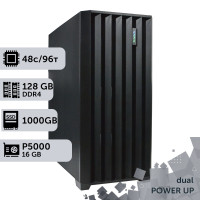 Двопроцесорна робоча станція PowerUp #478 AMD EPYC 7F72 x2/128 GB/SSD 1TB/NVIDIA Quadro P5000 16GB