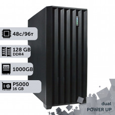 Двопроцесорна робоча станція PowerUp #478 AMD EPYC 7F72 x2/128 GB/SSD 1TB/NVIDIA Quadro P5000 16GB