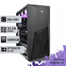 Робоча станція PowerUp Desktop #618 Core i5 14400F/32 GB/SSD 1TB/GeForce RTX 5070 12GB